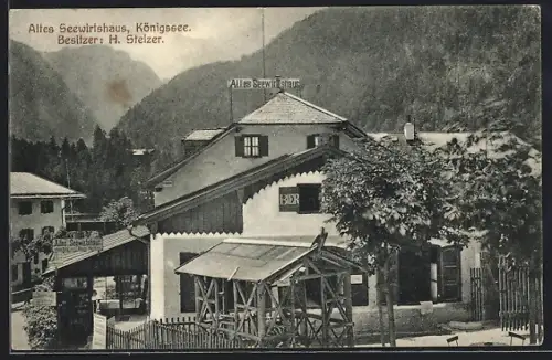 AK Königssee / Obb., Gasthof Altes Seewirtshaus, Bes. H. Stelzer