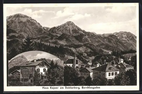 AK Berchtesgaden, Hotel Haus Kayser am Doktorberg, Gebirgslandschaft