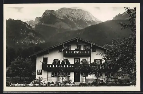 AK Königssee b. Berchtesgaden, Hotel-Pension Unterbrandtnerlehen