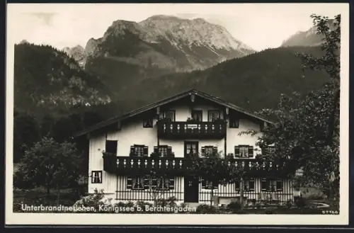AK Königssee b. Berchtesgaden, Hotel-Pension Unterbrandtnerlehen