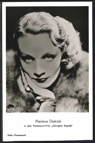 AK Schauspielerin Marlene Dietrich in Shanghai Express