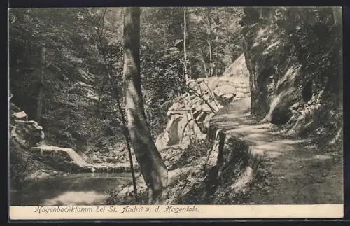 AK St. Andrä v. d. Hagentale, Partie in der Hagenbachklamm