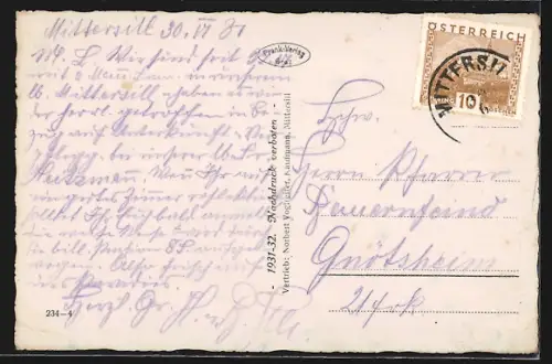 AK Mittersill i. Pinzgau, Ortspanorama mit Pihapper und Felber-Tauern