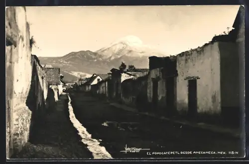 AK Amecameca, El Popocatepetl desde Amecameca