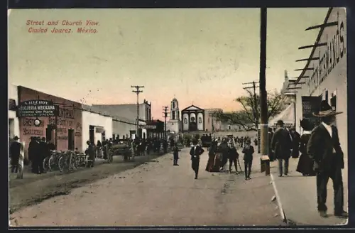AK Ciudad Juarez, Street and Church View