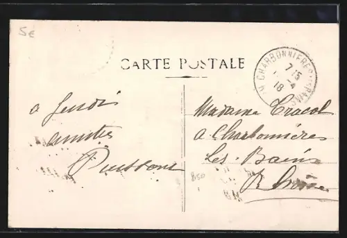 AK Carry, Mairie et Plage avec bateaux amarrés