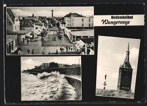 AK Wangerooge, Hauptstrasse, Westturm, Nordseedeich