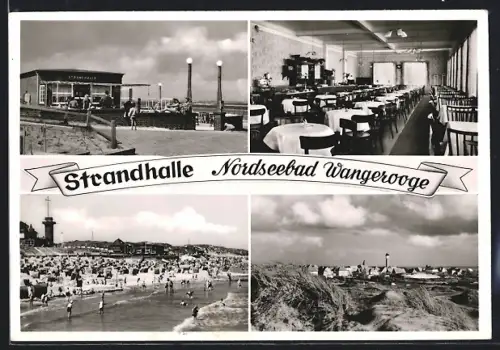 AK Wangerooge, Café Strandhalle, Inh. W. Engelmeier, Nordseebad, Strand, Dünen