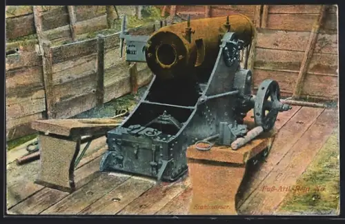 AK Stahlmörser eines Fuss-Artillerie-Regiments