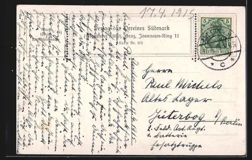 Künstler-AK Theodor Körner als Kavallerist in den Freiheitskriegen 1813