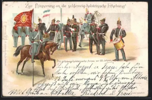 AK Soldaten der schleswig-holsteinischen Armee in Uniform vor 50 Jahren