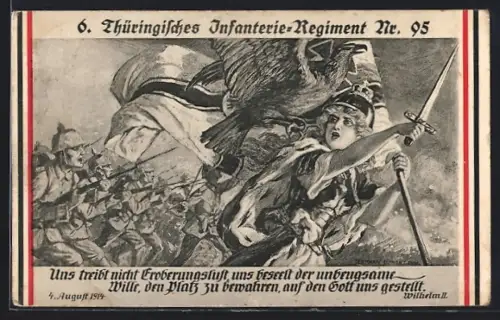 AK 1. mob. Ersatz-Bataillon Inf.-Regt. 147 (von Hindenburg), Germania führt deutsche Soldaten an