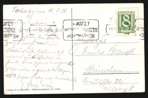 AK Tschagguns, Ortsansicht mit Montafon