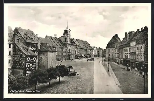 AK Eger, Strassenpartie im Zentrum