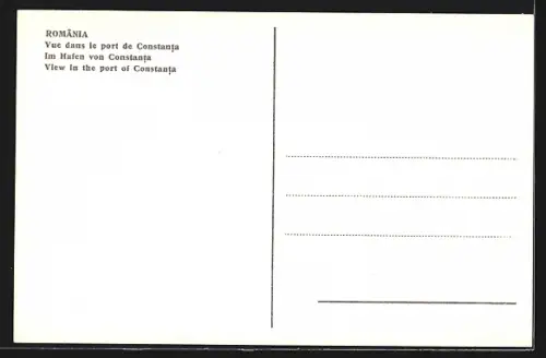 AK Constanta, Vue dans, Hafenansicht
