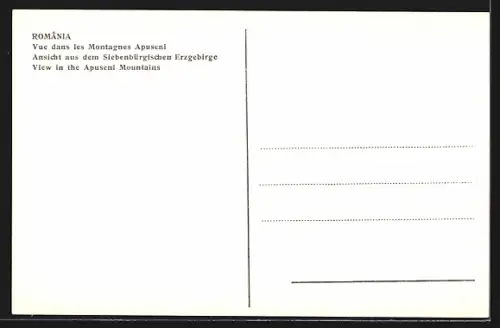AK Siebenbürgen, Vue dans les Montagnes Apuseni