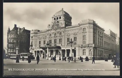 AK Stockholm, Kungliga Dramatiska Teatern, Strassenbahn