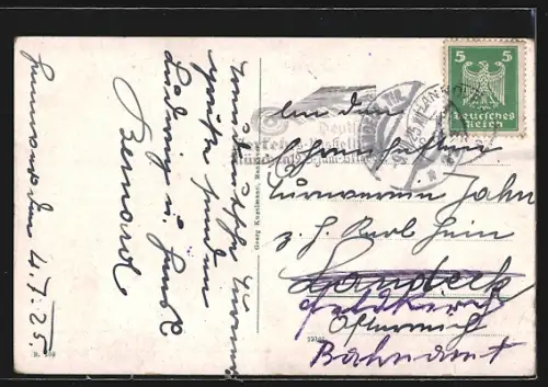 AK Hannover, Strassenbahn in der Georgenstrasse