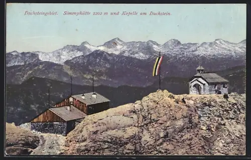 AK Simonyhütte und Kapelle am Dachstein