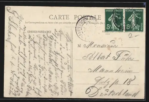 AK Vionville, La Frontiére entre Mars-la-Tour, Grenze