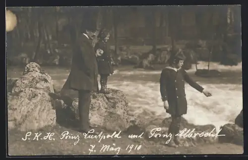 AK SKH Prinz Luitpold und Prinz Albrecht, 7. März 1910