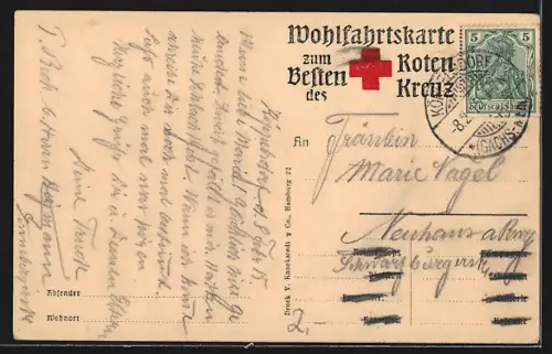AK Serie: Aus Deutschlands schwerer Zeit!, Ich hatt einen Kameraden, deutsche Infanterie auf dem Vormarsch