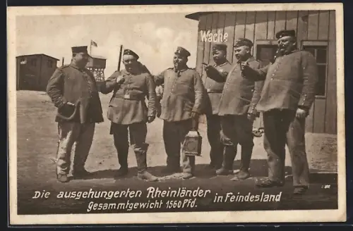 AK Die ausgehungerten Rheinländer in Feindesland