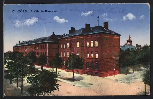 AK Cöln, Partie an der Artillerie-Kaserne