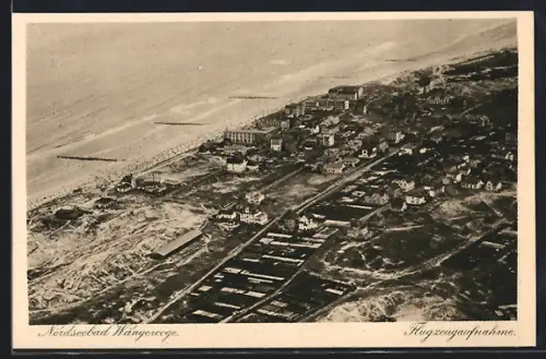 AK Wangerooge, Ortsansicht vom Flugzeug aus