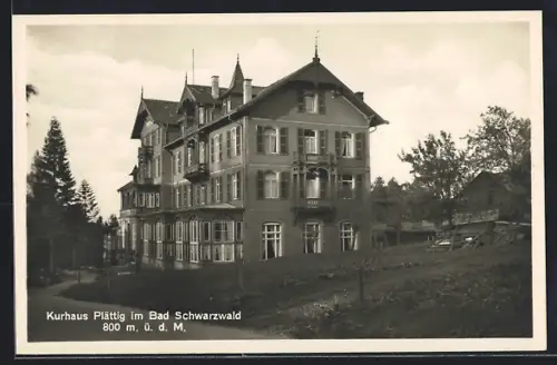 AK Bühl / Baden, Kurhaus Plättig im Bad. Schwarzwald