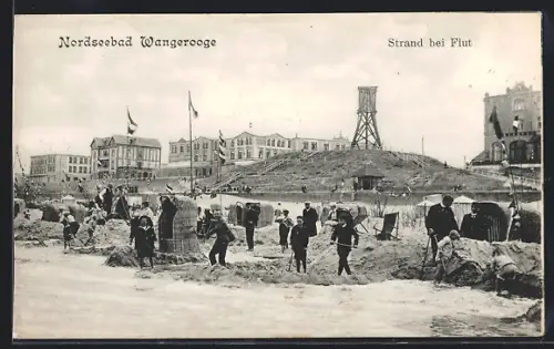 AK Wangerooge, Strand bei Flut