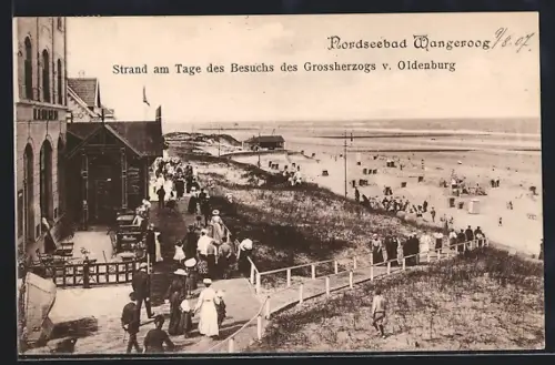 AK Wangeroog, Strand am Tage des Besuchs des Grossherzogs von Oldenburg