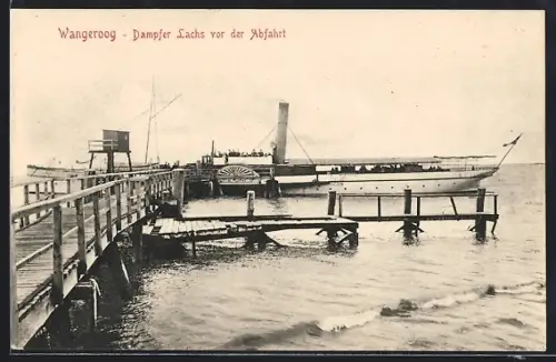 AK Wangeroog, Dampfer Lachs vor der Abfahrt
