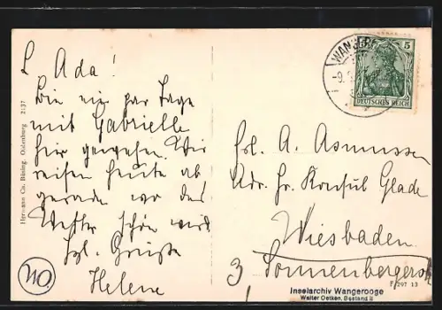 AK Wangerooge, Strand mit Giftbude