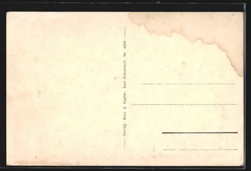 AK Monzelfeld, Handlung von Franz Sauer, Ortspartie, Blick zur Kirche