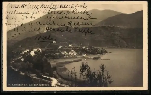 AK S. Cristoforo al Lago / St. Christof, Blick auf den Ort am Caldonazzosee