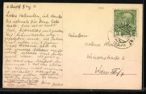 AK S. Cristoforo al Lago / St. Christof, Blick auf den Ort am Caldonazzosee