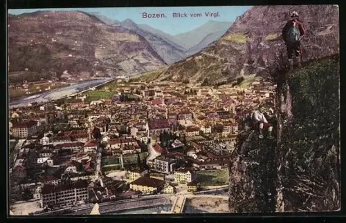 AK Bozen, Panoramablick vom Virgl