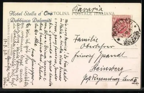 AK Dobbiaco, Teilansicht mit Kirche