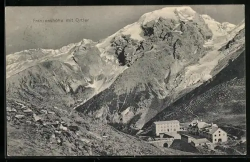 AK Franzenshöhe, Ortspartie mit Ortler