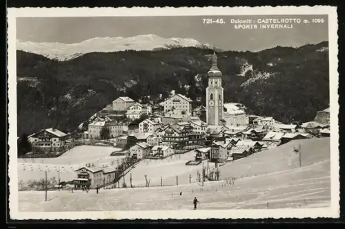 AK Castelrotto, Totale im Winterglanz