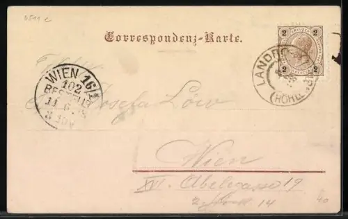 AK Landro, Ortsansicht mit Monte Cristallo