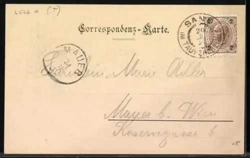 AK Taufers Sand, Ortsansicht mit Gasthof Zur Post