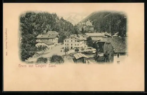 AK Taufers Sand, Ortsansicht mit Gasthof Zur Post