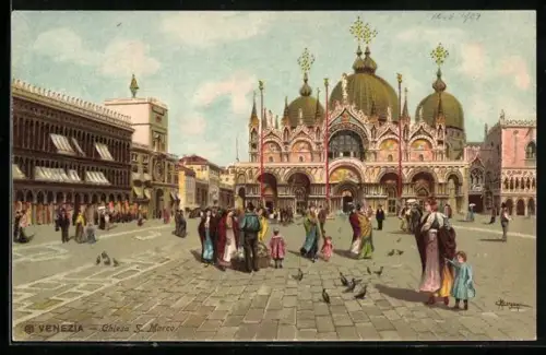 Lithographie Venezia, Chiesa S. Marco