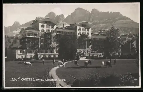 AK Carezza al Lago, Ansicht des Hotels Karersee
