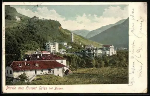 AK Gries bei Bozen, Ortspanorama