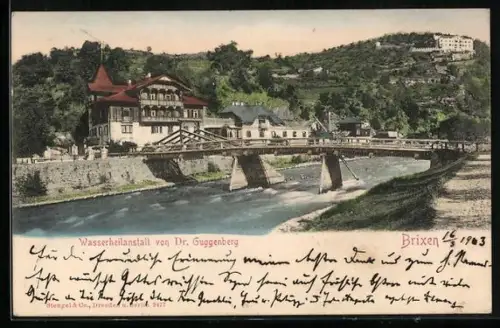 AK Brixen, Wasserheilanstalt von Dr. Guggenberg