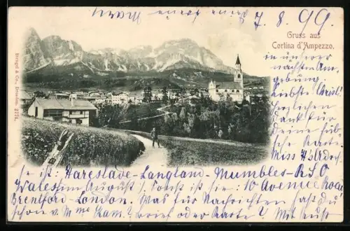 AK Cortina d`Ampezzo, Totalansicht des Ortes