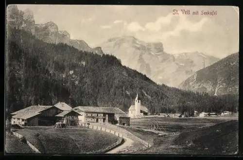 AK St. Veit, Ortsansicht mit Seekofel